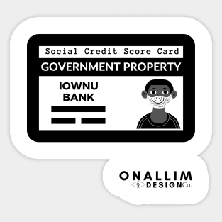 Social Credit Score Card Man #11 Sticker